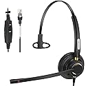 Arama Corded Telephone Headset Mono w/Noise Canceling Mic for Polycom Mitel Avaya Aastra Allworx Adtran Alcatel Lucent AltiGen Comdial Digium Gigaset
