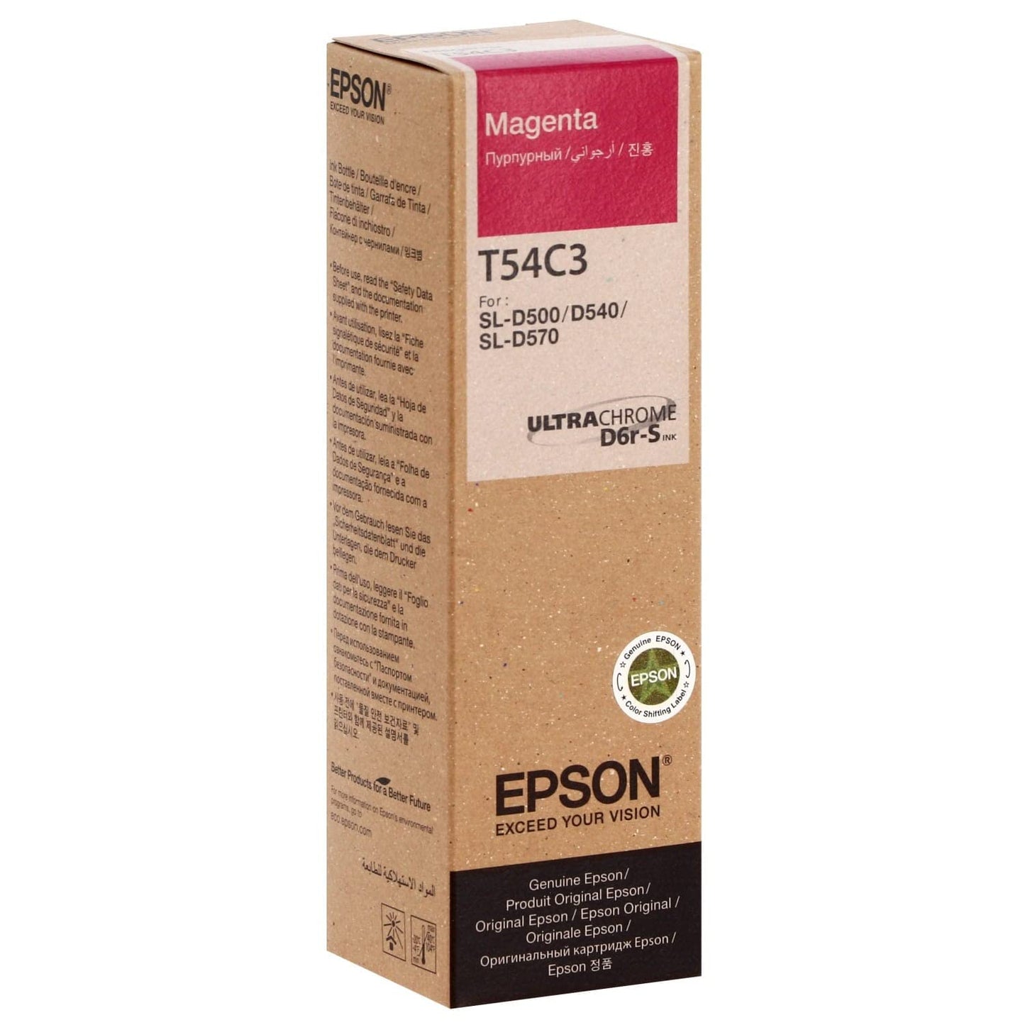 Epson T54C UltraChrome D6r-S 70ml High Capacity Ink Bottle for SureLab D570 Professional Minilab Photo Printer - Magenta