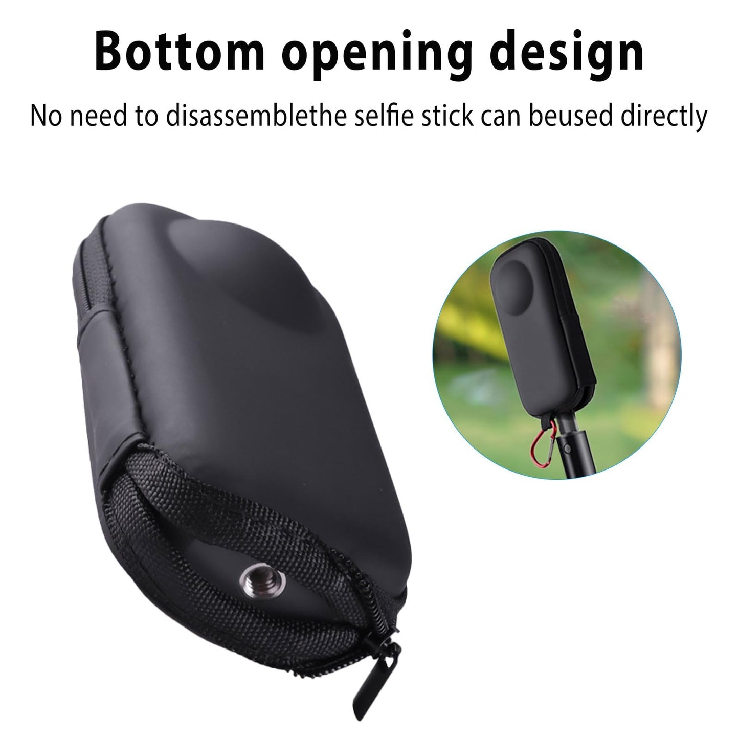 Craznick Hard Carrying Case for Insta360 X3 Portable Surface Waterproof Mini Storage Bag Lens Protector Cover with Wrist Strap for Insta360 ONE