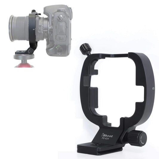 iShoot Tripod Mount Ring, Lens Collar Support Holder for Nikon PC-E Micro NIKKOR 45mm f/2.8D ED and Nikon PC-E NIKKOR 24mm f/3.5D ED Tilt-Shift Lens