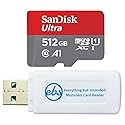 SanDisk Ultra Micro SD Card 512GB for Lenovo Tablet Works with Yoga 9i, IdeaPad Flex 5, Flex 3 (SDSQUA4-512G-GN6MN) Class 10 - Bundle with (1)