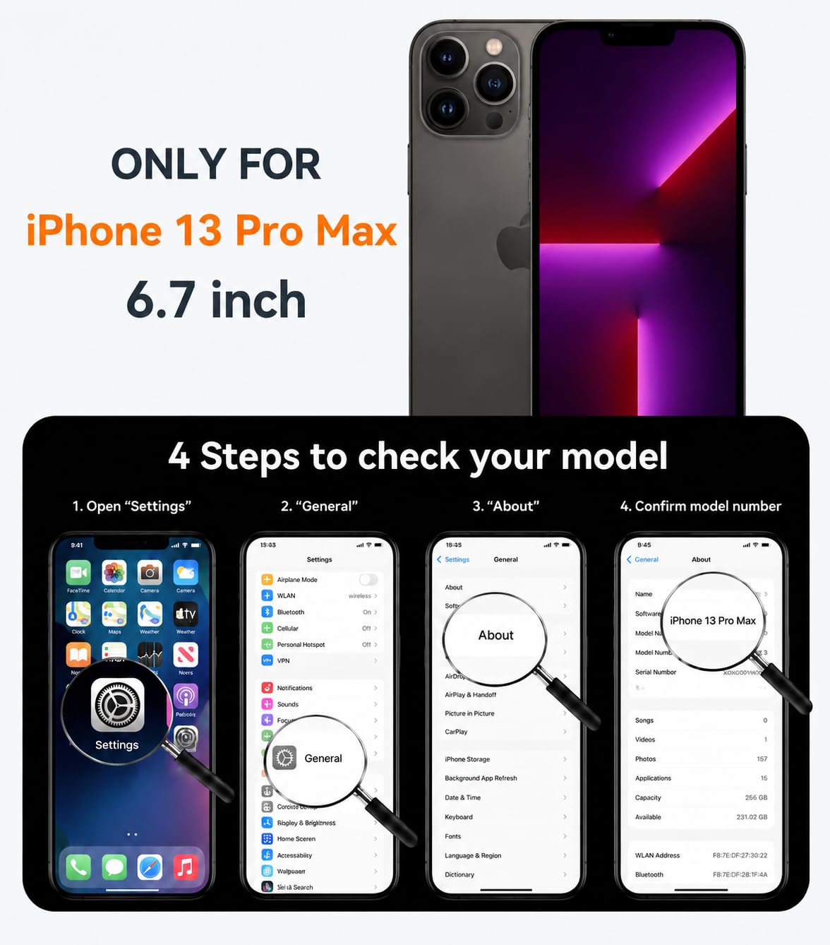 Doulings Magnetic Glitter Diamond for iPhone 13 Pro Max Case[Compatible with MagSafe]Sparkle Rhinestone Camera Lens Protector Plated,Crtstal Clear