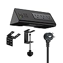 Desk Edge Mount Power Outlets with USB Charge Ports