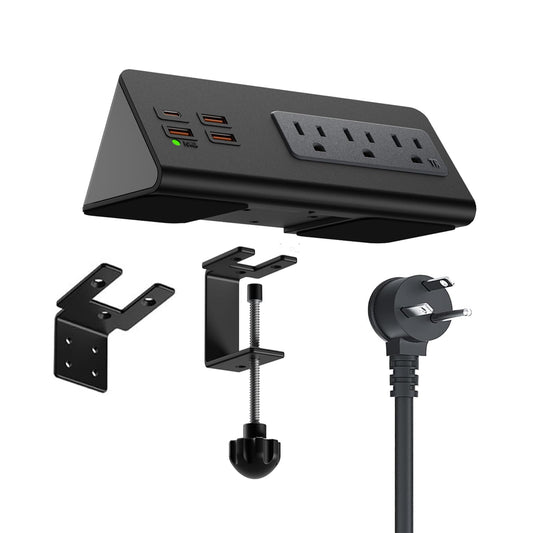 Desk Edge Mount Power Outlets with USB Charge Ports