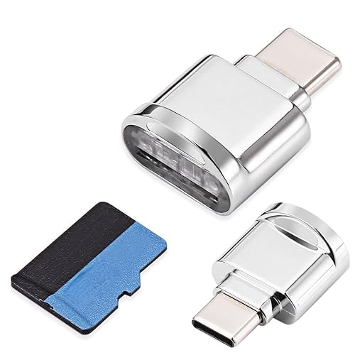 CY 2pcs USB Type C USB-C to Micro SD SDXC TF Card Reader Adapter for Laptop Cell Phone (2pcs/Set)