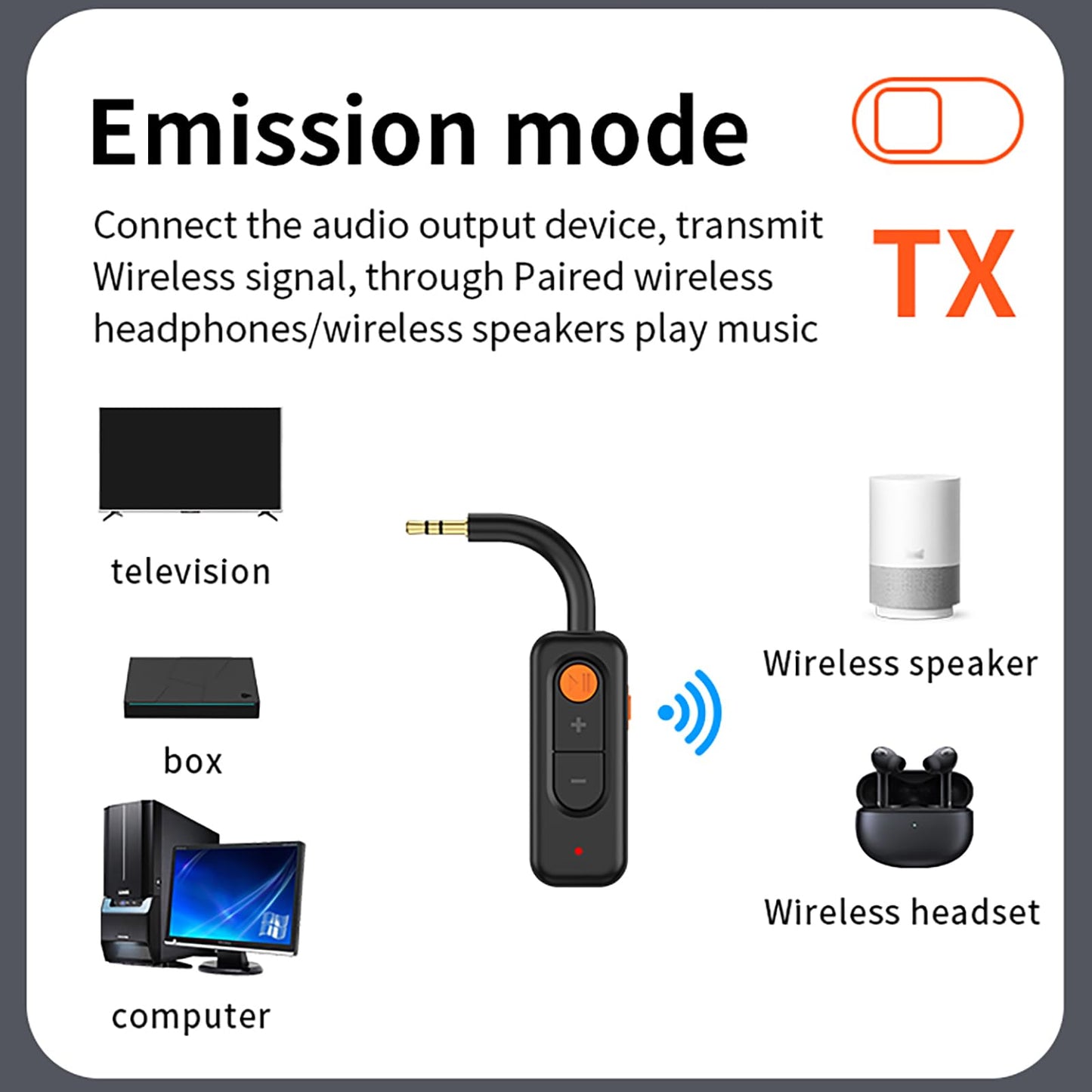 LYANGET Bluetooth 5.4 Audio Transmitter Receiver with Low Latency,3.5MM AUX Bluetooth Car Adapter with Built-in Microphone for Hands-Free