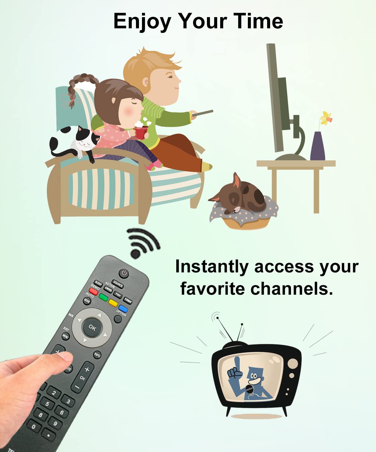 JISOWA Remote Control for Philips LCD TV 32PFL3403D/27 42PFL3603D/27 42PFL5603D/27 42PFL7403D/27 47PFL3704D/F7 47PFL5704D/F7 47PFL7403D/F7
