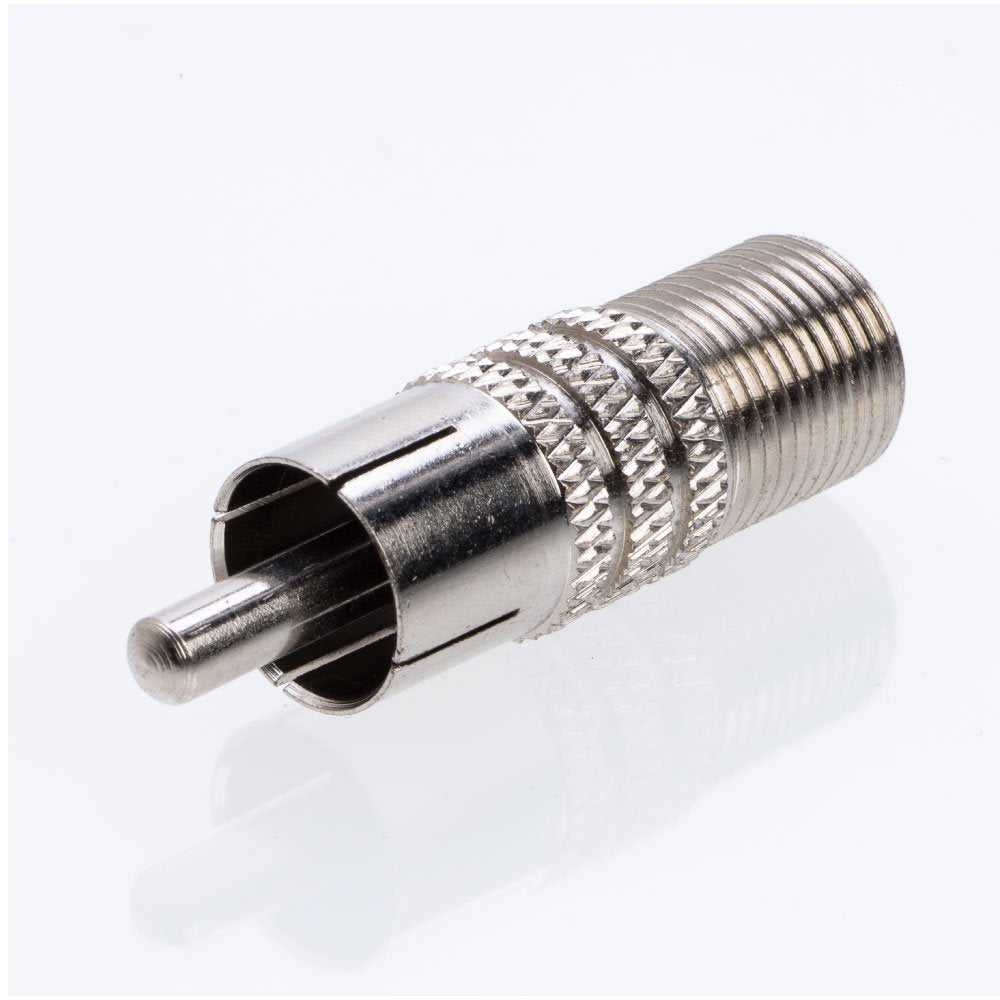 SATMAXIMUM RCA Male to F Female Coax Adapter, AV Coaxial Connector for Audio/Video Applications (20 Pack).