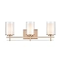 ML Lighting 5503-MG Contemporary Three Light Wall Sconce from Huderson Collection, Champ, Gld Leaf Finish, Modern Gold