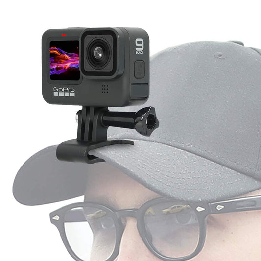 SUREWO Baseball Hat Clip Mount Baseball Cap Clamp Quick Release Mount Compatible with GoPro Hero 13 12 11 10 9 8 7 6 5 Black,DJI Osmo Action 6/5