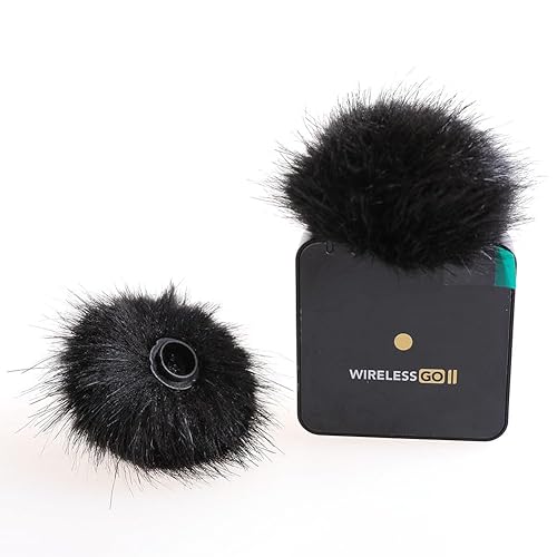 ZRAMO 2x Wind Muff Furry Windscreen Windproof for Wireless Go II Microphone System, WIGOIIS