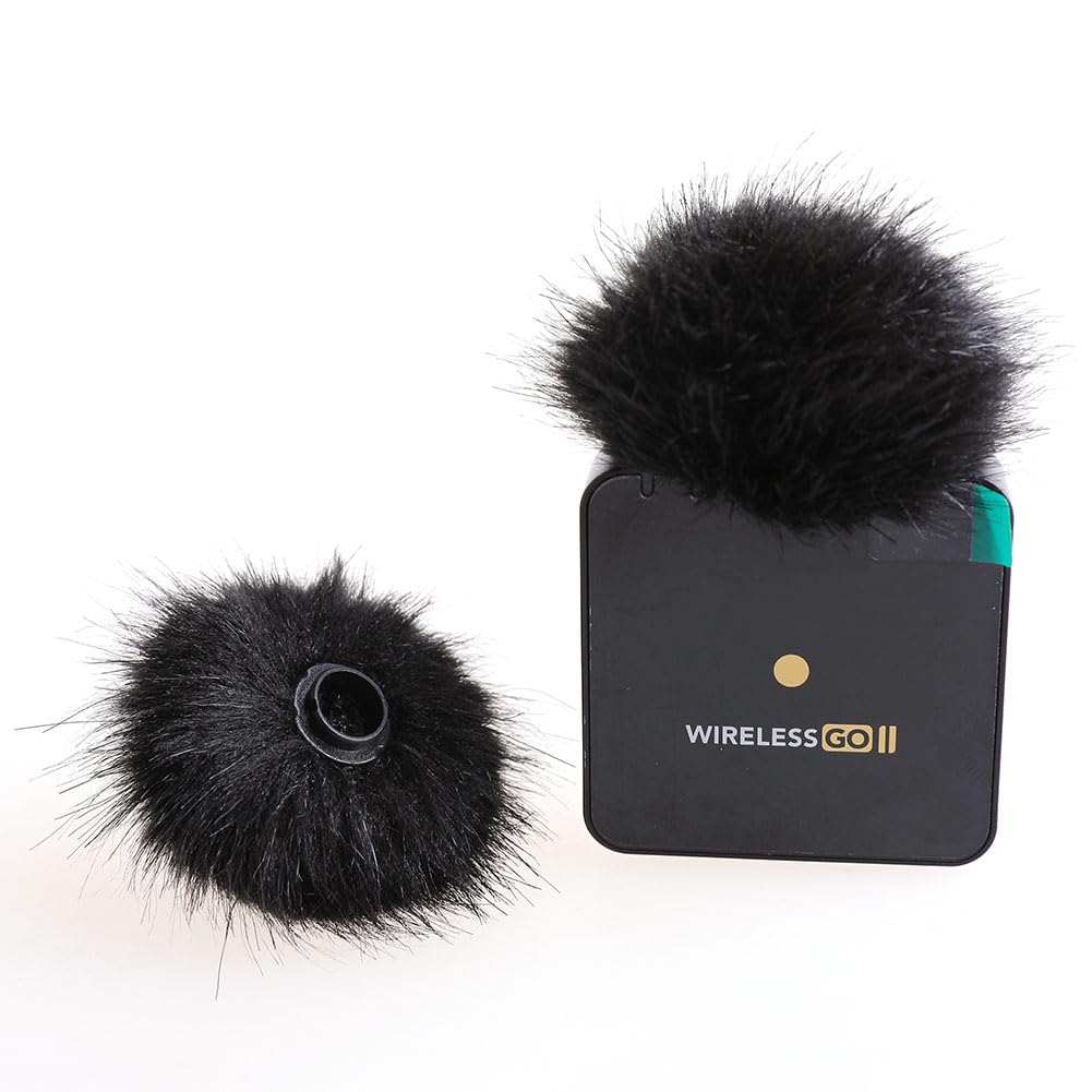 ZRAMO 2x Wind Muff Furry Windscreen Windproof for Wireless Go II Microphone System, WIGOIIS
