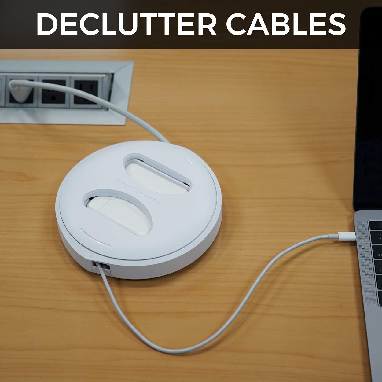 HumanCentric Cord Winder for MacBook Charger Organizer, Cable Reel for MacBook Chargers, Travel Mac Charging Case 85W, 87W, 96W USB-C and MagSafe