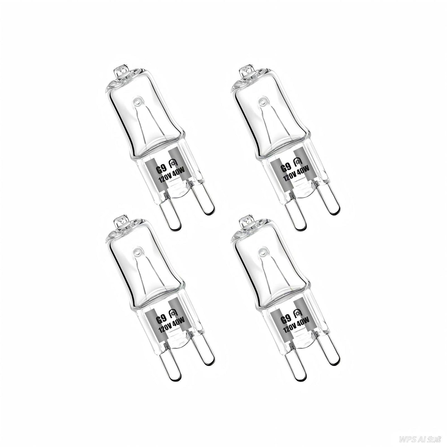 WPW10571723 Whirlpool Range Hood Bulb 4-Pack, G9 120V 40W Halogen Frosted