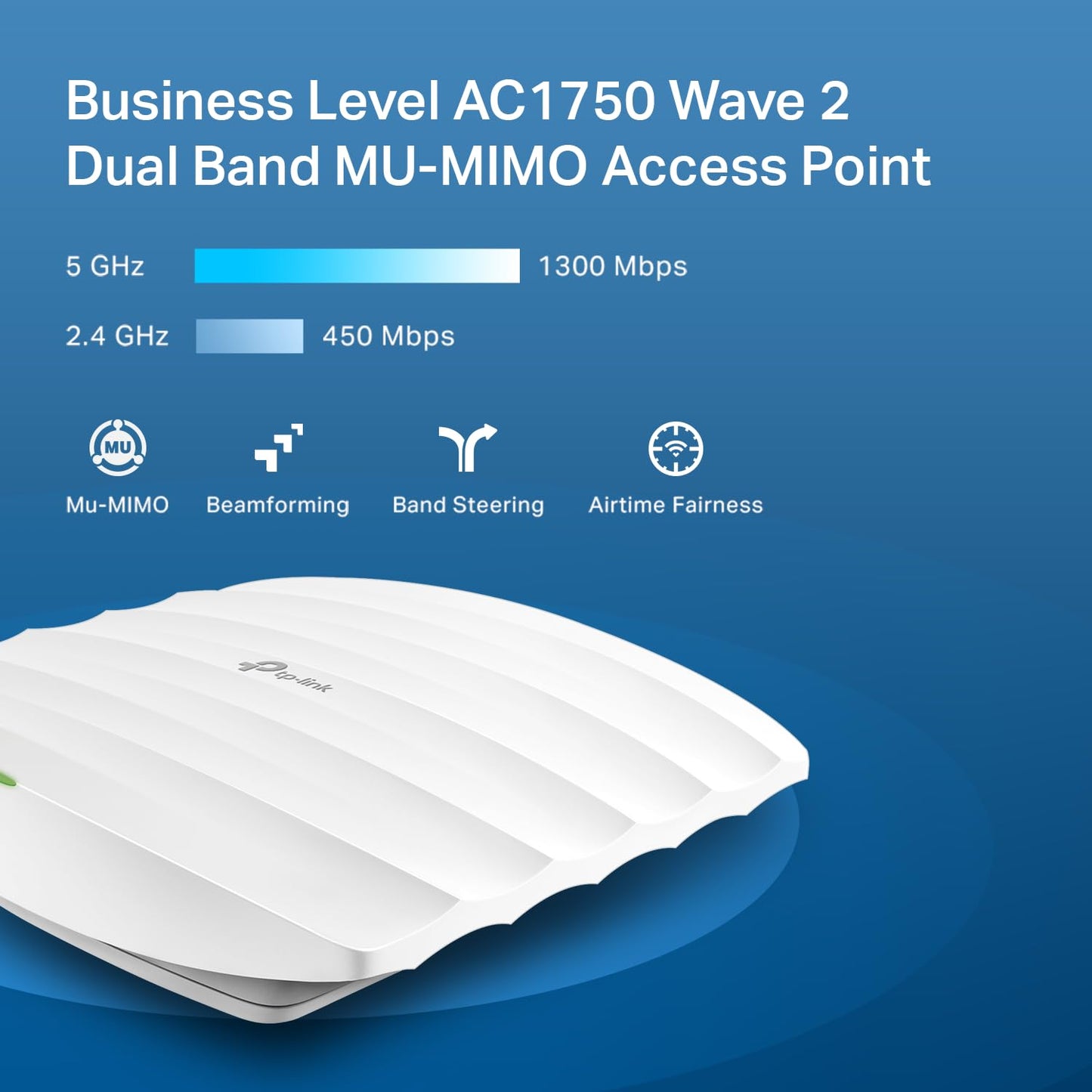 TP-Link EAP245 V3 Omada AC1750 Gigabit Wireless Access Point - Business WiFi Solution with Mesh Support, Seamless Roaming & MU-MIMO, PoE Powered, SDN