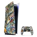 MightySkins Gaming Skin for PS5 / PlayStation 5 Digital Edition Bundle - Action Fish Puzzle | Protective Viny wrap | Easy to Apply and Change Styles |