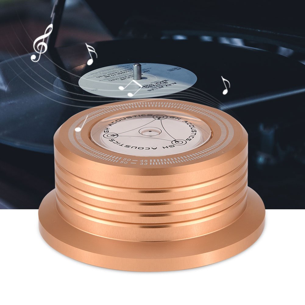 Bewinner 3 in 1 Record Clamp Record Weight Stabilizer 50Hz Turntable Disc Record Stabilizer Clamp with Bubble Level for Record Player, Great Record