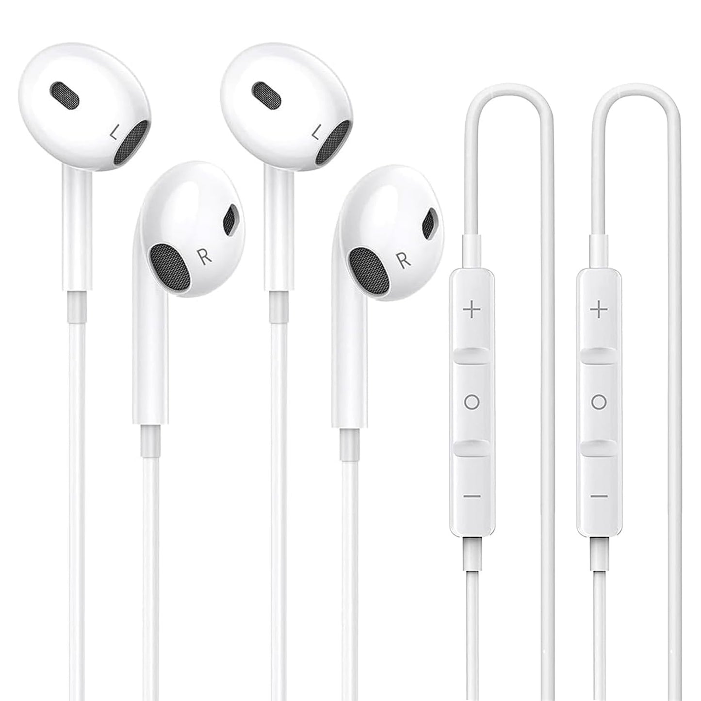 2 Pack for iPhone Headphones Wired Earbuds, in-Ear Headphones with Lighting Connector, Earphones Built in Microphone & Volume Control, Compatible