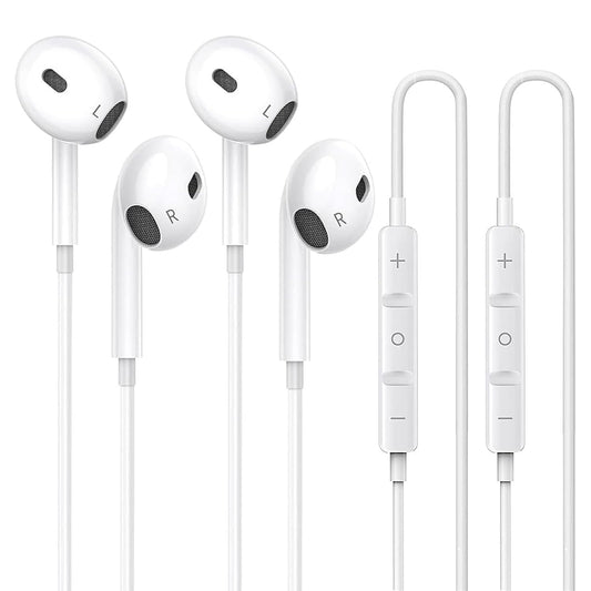 2 Pack for iPhone Headphones Wired Earbuds, in-Ear Headphones with Lighting Connector, Earphones Built in Microphone & Volume Control, Compatible