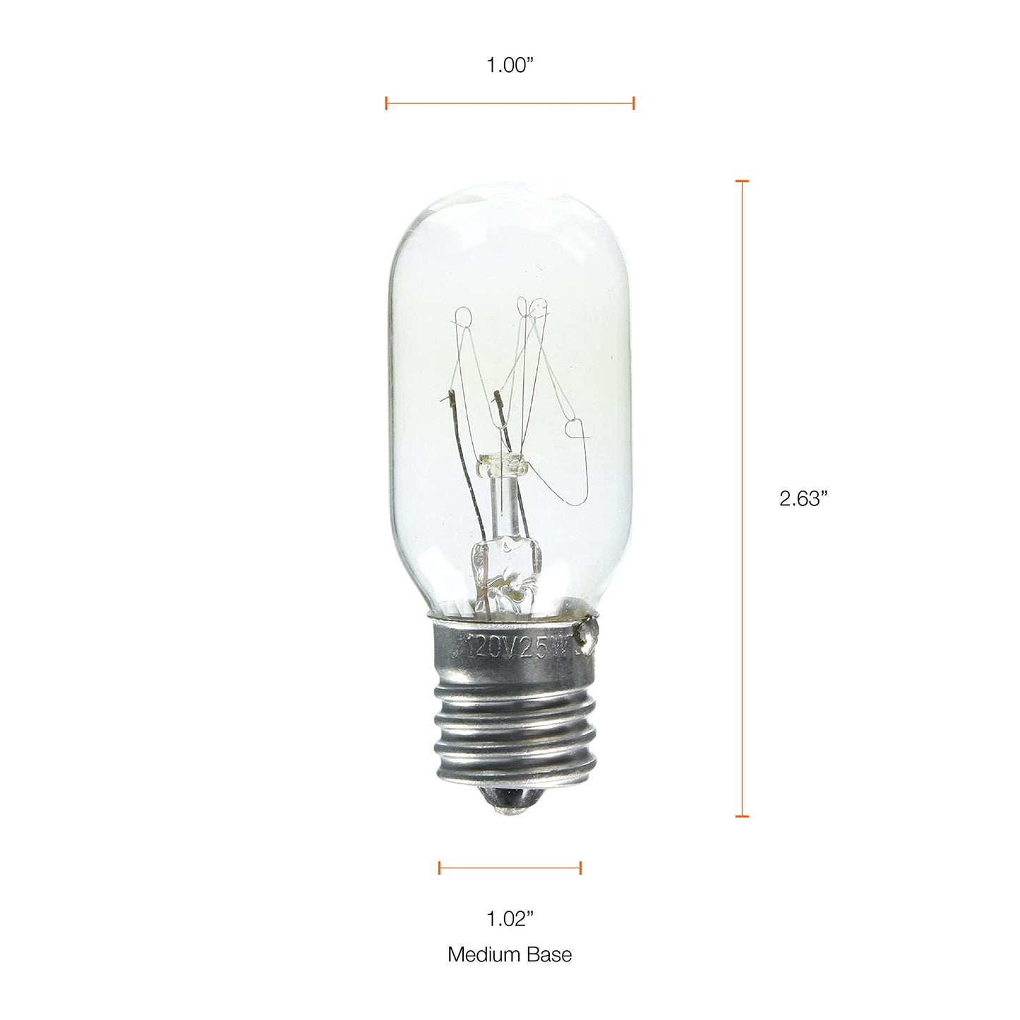 Sylvania Incandescent E17 Base 25 Watt T8 Appliance Light Bulb, 1 Pack