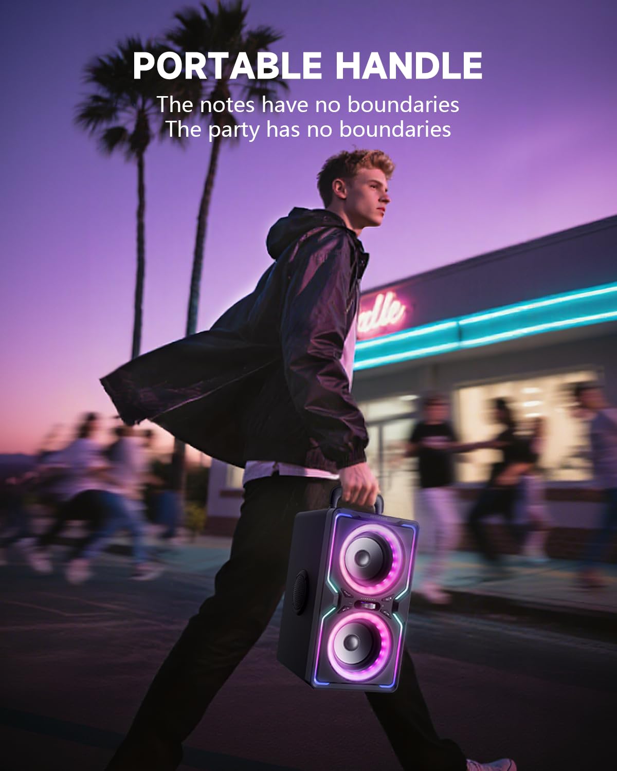 Hotlemon Large Bluetooth Speaker: 240W Peak Powerful Loud Sound with Deep Bass, 15H Playtime, Fast Charge, TWS, Portable Wireless Speakers