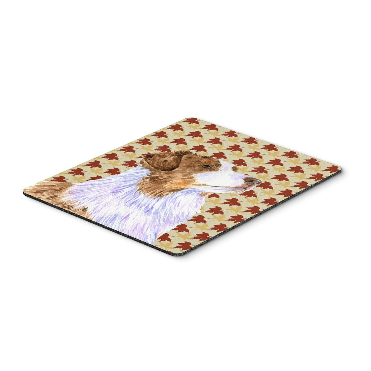 Caroline's Treasures LH9093MP Australian Shepherd Fall Leaves Portrait Mouse Pad, Hot Pad or Trivet for Home Office Gaming Working Computers Laptop