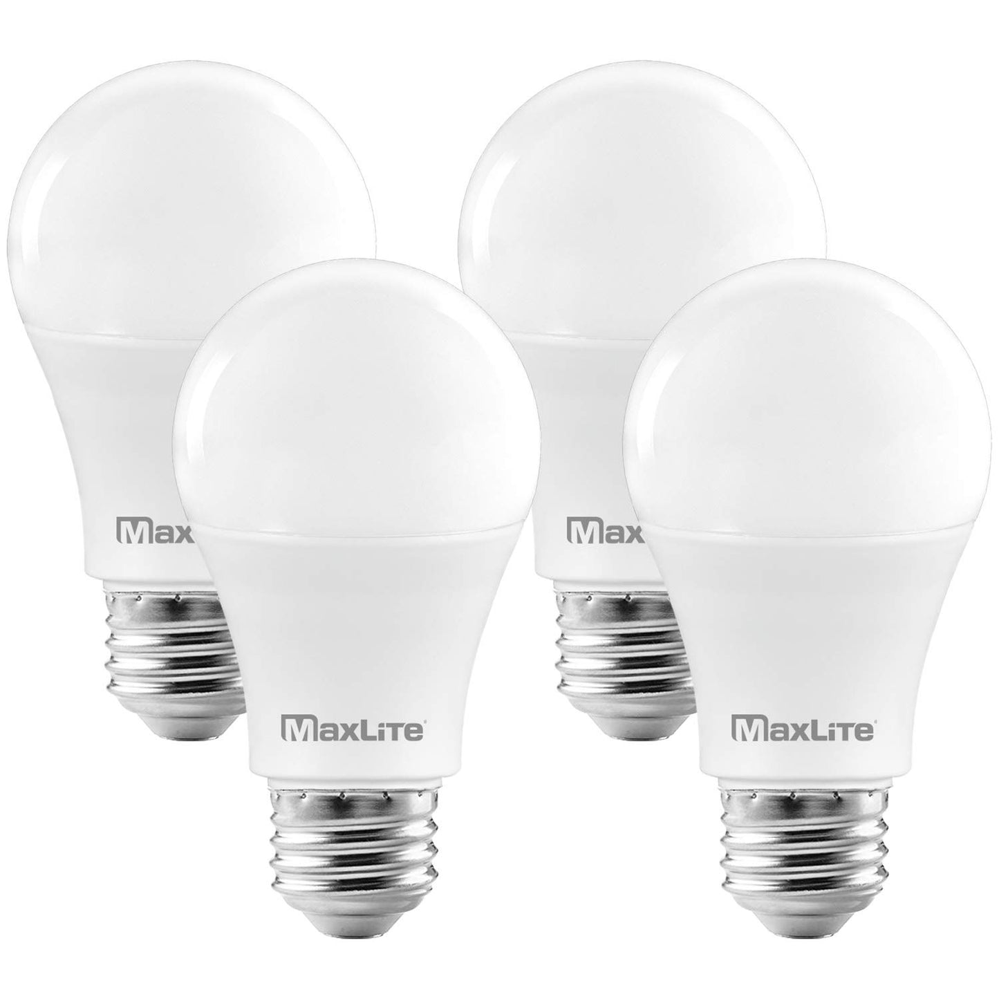 MaxLite A19 LED Bulb, Enclosed Fixture Rated, 75W Equivalent, 1100 Lumens, Dimmable, E26 Medium Base, 2700K Soft White, 4-Count(4 Pack) …