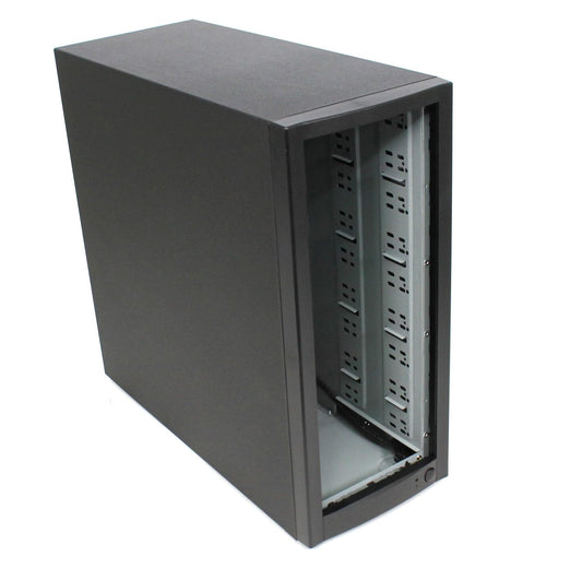 DupliM External 9-Bay Duplicator Case Enclosure Tower for DVD CD Blu-ray HDD USB - Includes 400-Watt UL Power Supply