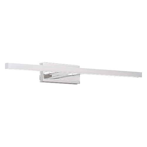 Parallax 23in LED Up or Down Bathroom Vanity or Wall Light 3-CCT 2700K-3000K-3500K Set to 3500K in Chrome