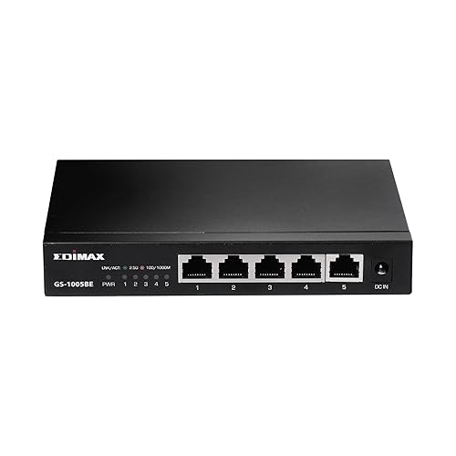EDiMAX 2.5Gbps Ethernet 5-Port Switch. 2500/1000/100Mbps. Metal Chassis, Wall-mountable, Designed for NAS and workstations, Works with CAT5E