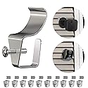 Hibezos 12 Pack Vinyl Siding Clip Hooks for All-New Outdoor Camera, No-Hole Needed Outdoor Siding Hanger Mounting for Home Security Camera, Vinyl