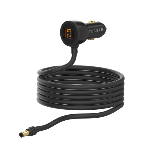 TECSTR 3 in 1 Car Charger for Starlink Mini DC Power Cable Adapter 12V-24V w/Digital Display, Durable USB-C 40W & USB 35W Ports for Trucks and Cars