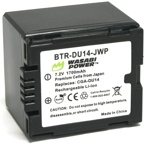 Wasabi Power Battery for Panasonic CGA-DU12, CGA-DU14, VW-VBD120, VW-VBD140
