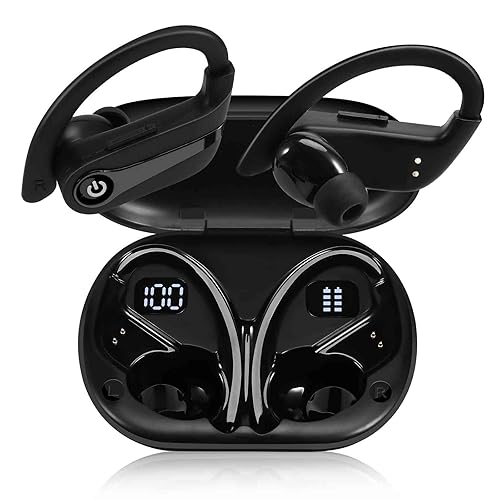 UrbanX Challenger Series Sports Earphones Wireless Bluetooth with Built-in Mic, 200H Playtime, Immersive Sound, Quick-Pair, Secure Fit, IPX7…