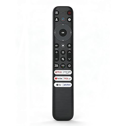 RC813 Remote Control Compatible with TCL Google TV LED QLED 4K UHD Smart TVs Replacement S4 S5 Q6 QM7 Series, 40ft Range, Netflix Shortcut Large