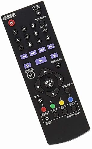 New AKB73896401 Replacement Remote for LG Blu Ray Disc DVD Player