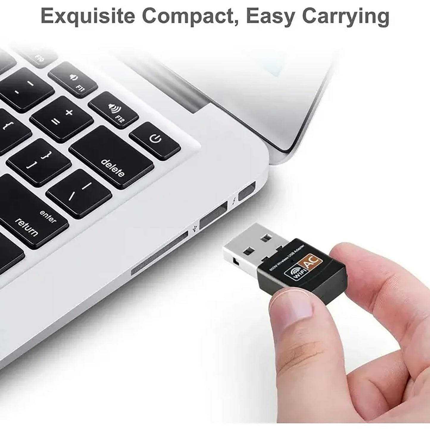 ICIFBTU 600Mbps Dual-Band USB WiFi Adapter - 2.4GHz & 5GHz, for Laptops and Desktops, Compatible with Windows, Mac, and Linux