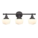 Westinghouse 6342100 Scholar Three-Light Indoor Wall Fixture, Oil Rubbed Bronze Finish with White Opal Glass , Oil-rubbed Bronze