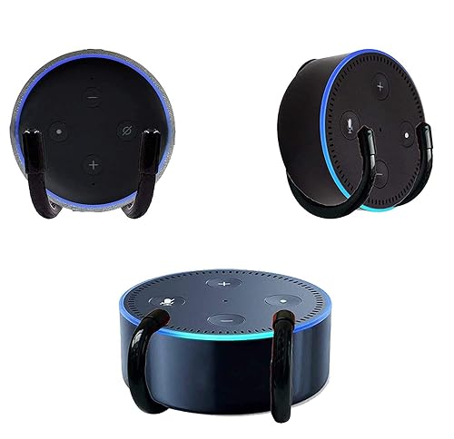 1 Pack Adjustable Metal Rack Wall Mount Stand Holder Bracket Hanger for Echo Dot (1st Gen) Echo Dot (2nd Gen) Echo Dot (3rd Gen) - No Echo Included