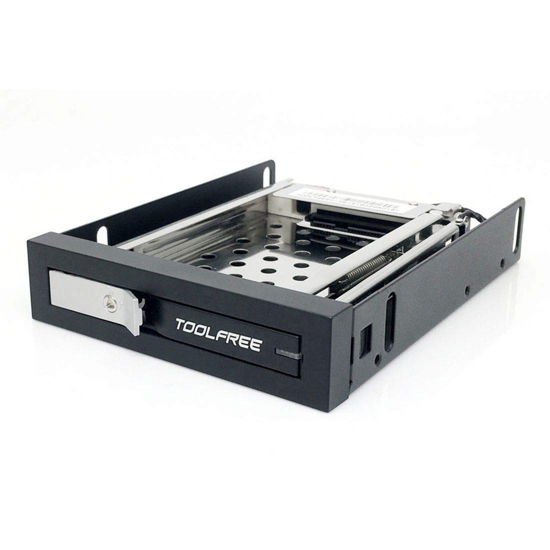 TOOLFREE 2.5 inch Single/Dual Bay SATA 6Gbps HDD/SSD Hard Disk Enclosure Extraction Box with Tool-Free Swap, LED Indicator, Lockable Hard Drives