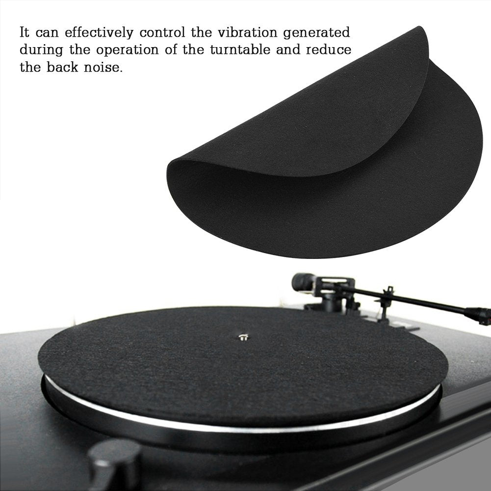 Ultra-Thin Anti-Static Turntable Record Pad, Turntable Soft Slipmat,Reduce Vibration,Reduce The Back Noise,Keeping Disc Clean,for All Record Players