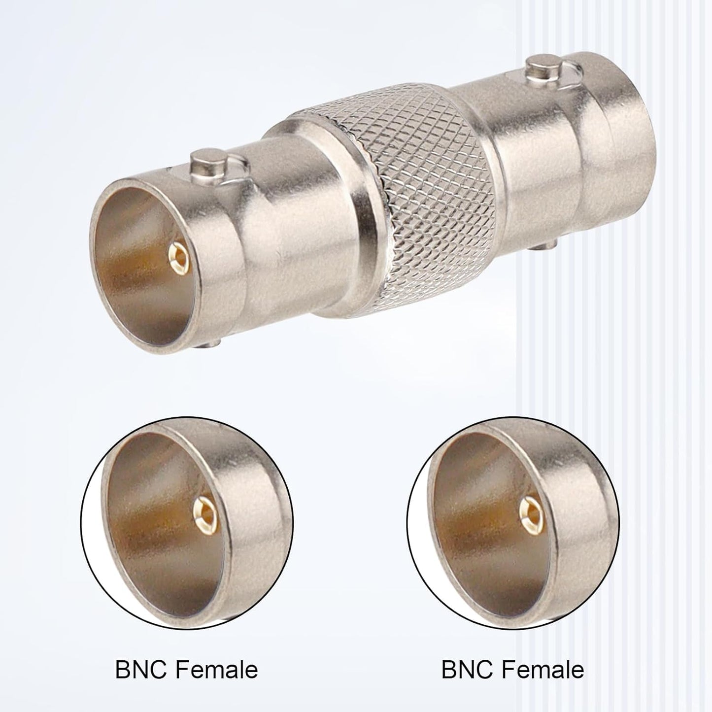 MOOKEERF 10PCS SDI Connector BNC Adapter 75 Ohm BNC Female to Female Barrel Connector for HD-SDI/3G-SDI/4K/8K SDI Video Camera Cable