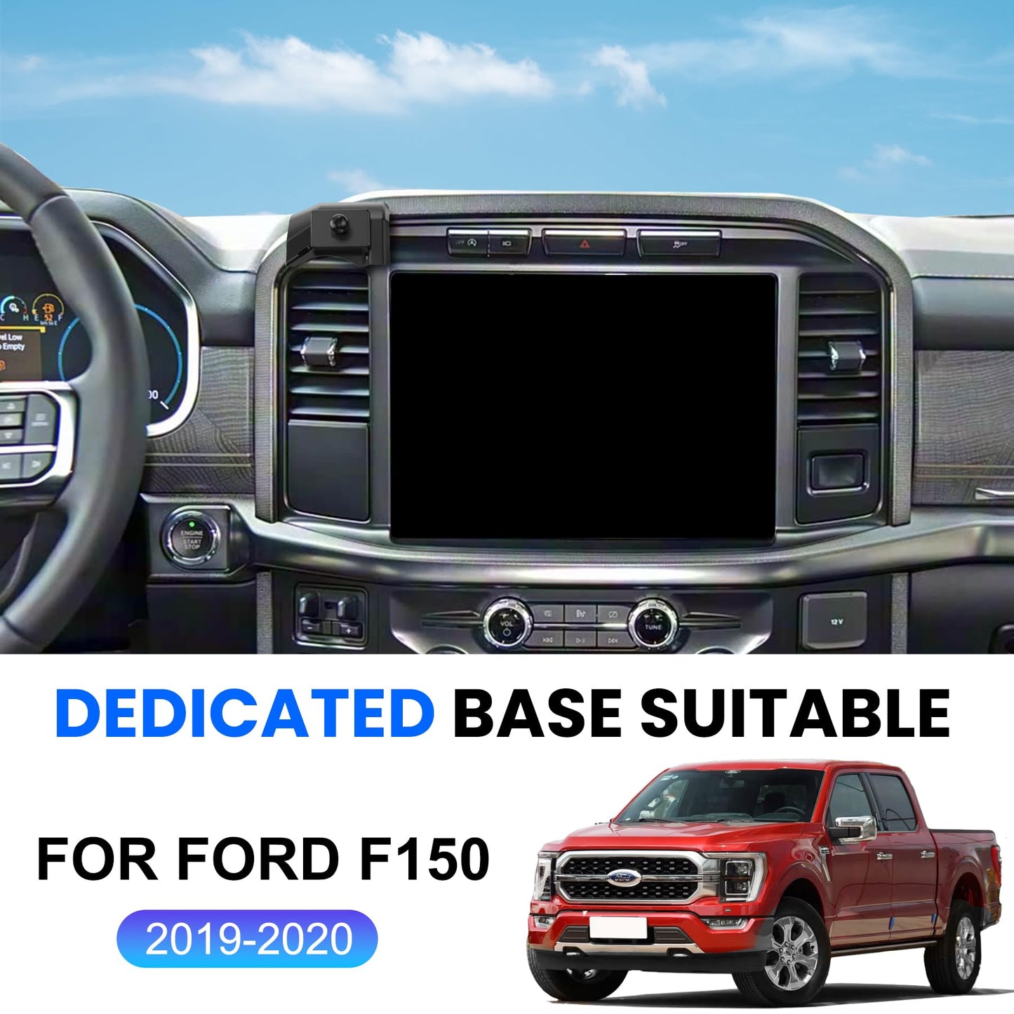 JDHDL for MagSafe Car Mount for Ford F-150 2019-2020 Accessories Car Phone Holder Magnetic Holder for F150 2020 2019 Compatible for iPhone 17 16 15 14