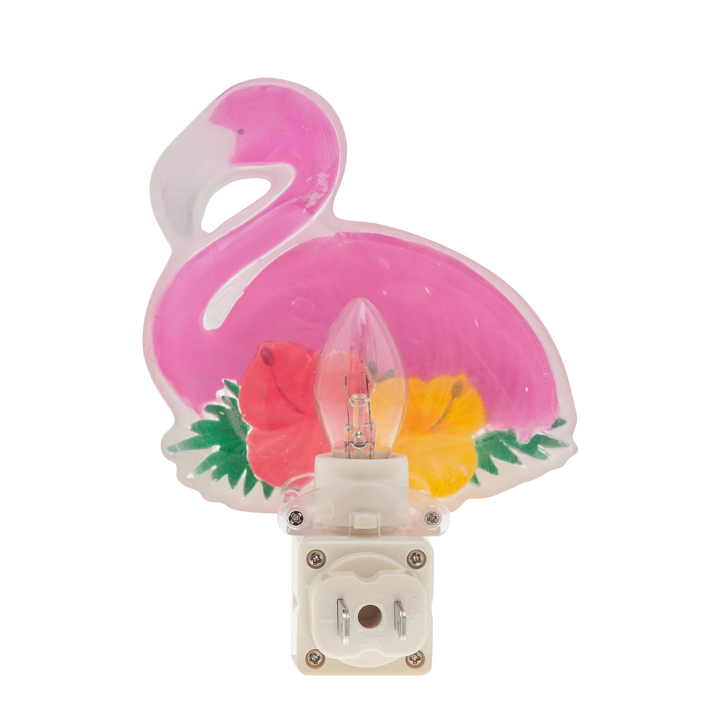 Creative Hobbies Tropical Flamingo Night Light - Includes 5W C7 and Rotational Socket with On/Off Switch