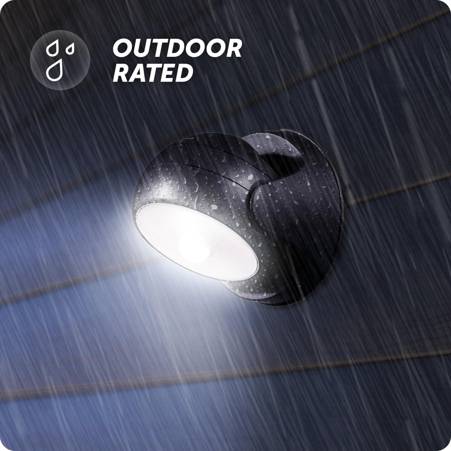 Globe Electric 17000183 160-Degree 3W Black 250 Lumens Battery Operated Outdoor Integrated LED Orb Light Security Light, Rotating Lamp Head, Outside