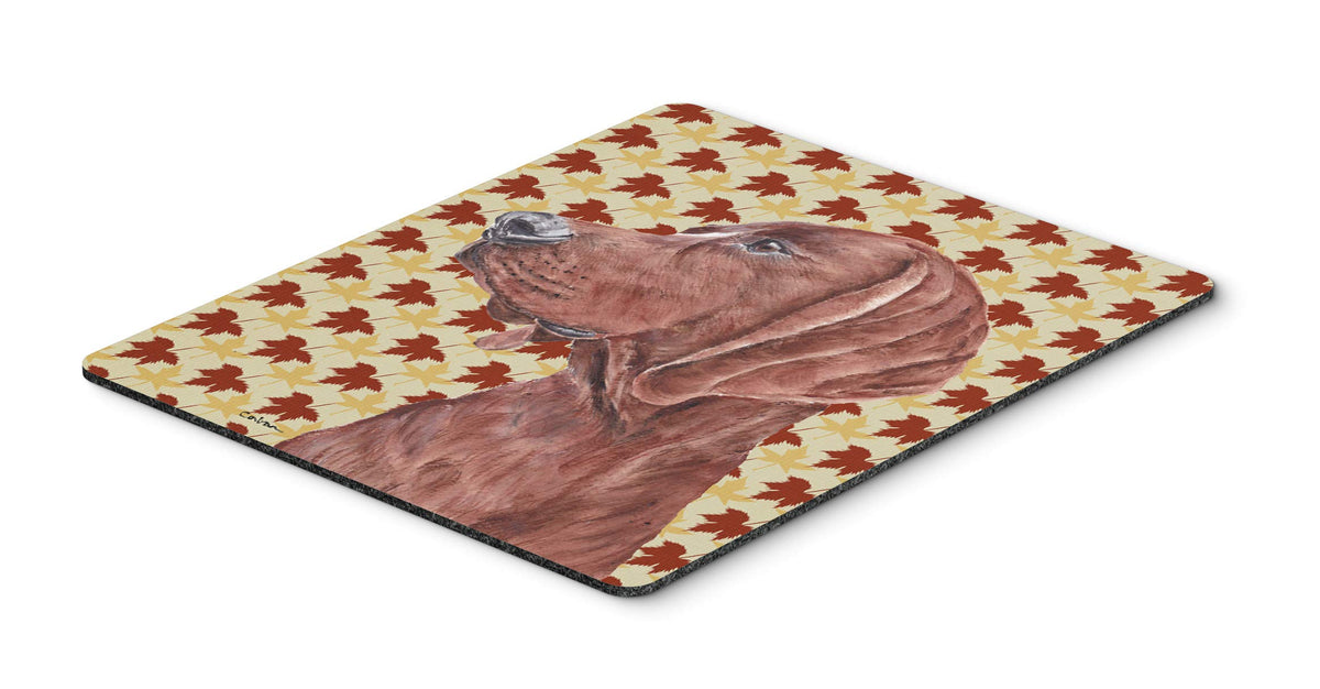 Caroline's Treasures SC9683MP Redbone Coonhound Fall Leaves Mouse Pad, Hot Pad or Trivet for Home Office Gaming Working Computers Laptop Mouse