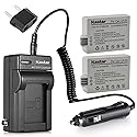 Kastar Battery (2-Pack) and Charger Kit for LP-E5, LC-E5E Work with Canon EOS 450D, 500D, 1000D, Kiss F, Kiss X2, Kiss X3, Rebel XS, Rebel XSi, Rebel