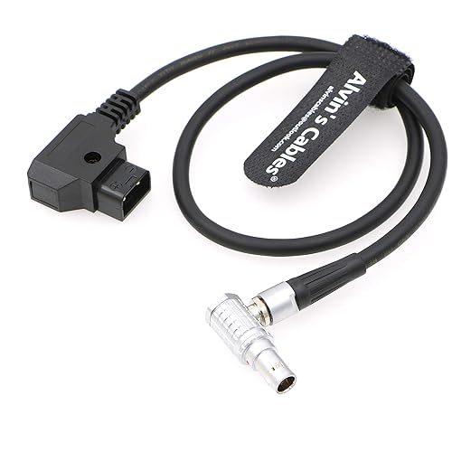 Alvin's Cables D-Tap to 2 Pin Male Right Angle Power Cable for Teradek Bond, Teradek Bolt, SmallHD Monitor 45cm|18inches