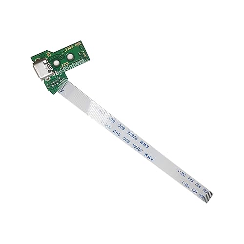 Rinbers® Pack of 2 JDS-050 JDS-055 Replacement Charging Port Micro USB Adaptor Charger Socket Circuit Board with 12 Pin Flex Cable