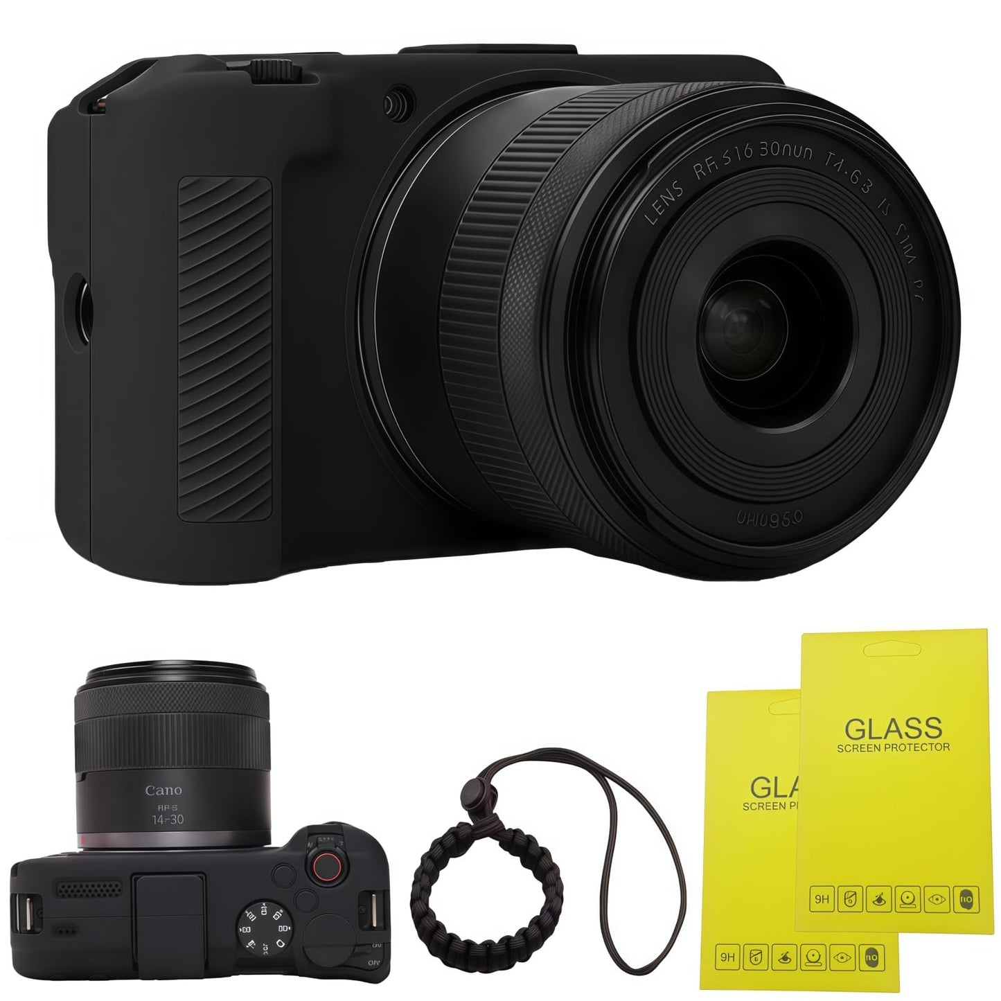 SZHSYJY EOS R50V Case,Soft Silicone Protective Cover for Canon EOS R50 V Digital Camera, Anti-Scratch Slim Fit Design with 2 Screen Protectors and 1